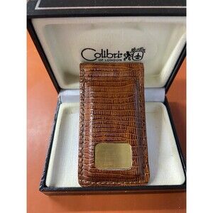 Colibri of London Money Clip Genuine Leather NIB Vintage Men’s Gift Idea